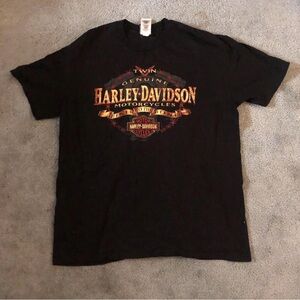 Harley-Davidson Black and Orange Short Sleeve Tee